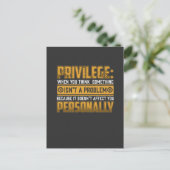 特権定義Civil Rights Human Equality ポストカード (スタンド正面)