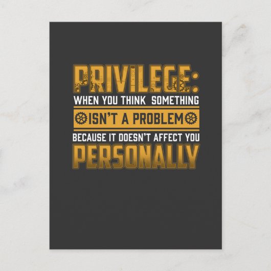 特権定義Civil Rights Human Equality ポストカード (正面)
