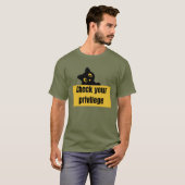 特権\自分の特権をチェックせよ Tシャツ (正面フル)