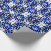 特殊なラッピング紙（白い青色） ラッピングペーパー (角)