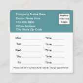 特殊な大きな医療アポイントメントカード垂直 スクエア名刺 (正面)