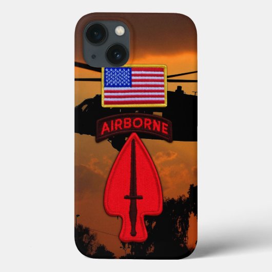 特殊な操作USASOC退役軍人Vetsパッチ Case-Mate iPhoneケース (裏面)