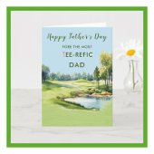 特殊な水の色の父のデイカードゴルフテーマ カード