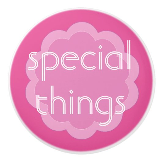 特殊な物団体や組織ピンクの花ノブ セラミックノブ (正面)