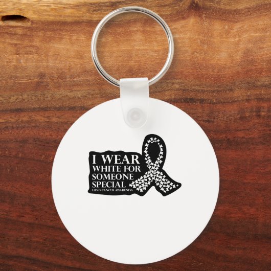 特殊な肺がんで白衣服 キーホルダー (正面)
