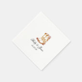 特殊な西ダークブラウン結婚ズ スタンダードカクテルナプキン (角)