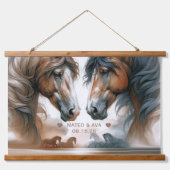特殊な馬のブラウン結婚ズ 吊り下げ型タペストリー (正面)