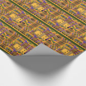 特殊なKente布テクスチャプリント ラッピングペーパー (角)