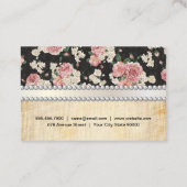 特殊イベントエレガントと花柄 名刺 (裏面)