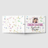 特殊イベントカラフル星の背景(白) ゲストブック (全面)