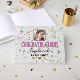 特殊イベントカラフル星の背景（白） ゲストブック