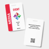 特殊イベントセキュリティパス バッジ (正面＆裏面)