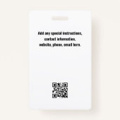 特殊イベントセキュリティパス バッジ (裏面)