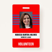 特殊イベントセキュリティパス – 写真I.D. バッジ (正面)