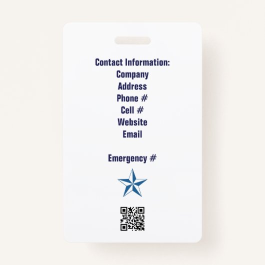 特殊イベントセキュリティメディアパスQRコード バッジ (裏面)