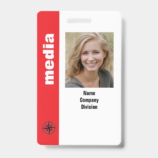 特殊イベントプレスパスと写真I.D. バッジ (Front)