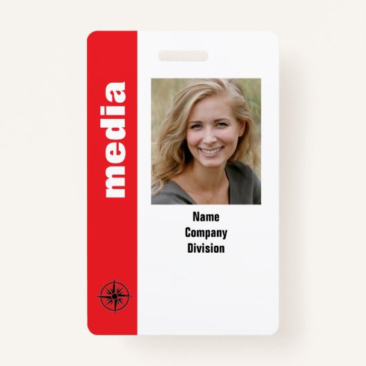 特殊イベントプレスパスと写真I.D. バッジ (正面)