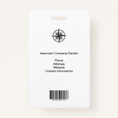 特殊イベントプレスパスと写真I.D. バッジ (裏面)