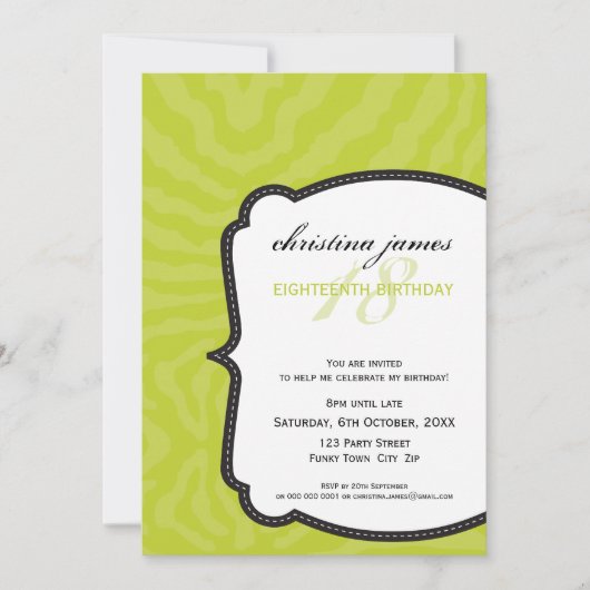 特殊イベント招待状:：絶妙ゼブラ11P 招待状 (正面)