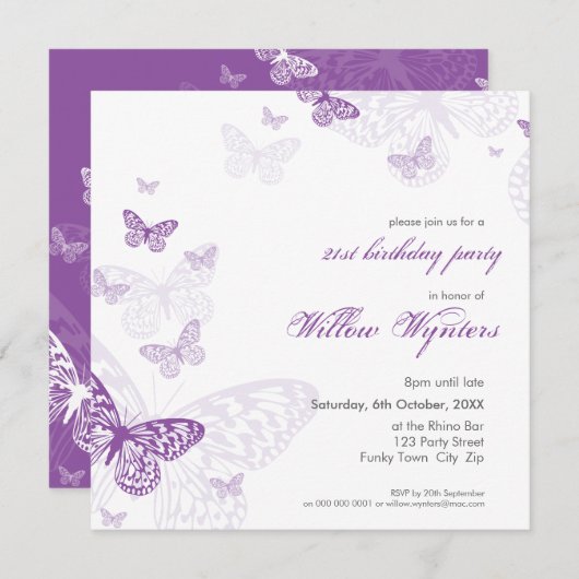 特殊イベント招待状::蝶3SQ 招待状 (正面/裏面)