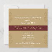 特殊イベント招待状:: finesse 1SQ 招待状 (裏面)