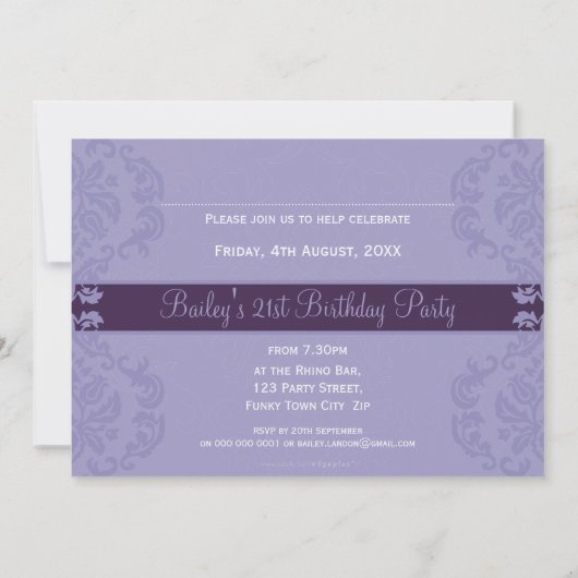 特殊イベント招待状:: finesse 3L 招待状 (裏面)