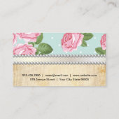 特殊イベント | ヴィンテージバラと水玉模様 名刺 (裏面)