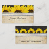 特殊イベント | ヴィンテージ、ひまわり 名刺 (正面/裏面)