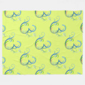 特殊スピリチュアル記号パターン3 フリースブランケット (正面(横))