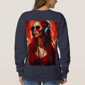 特殊デザイン女性用Tシャツ スウェットシャツ (裏面)