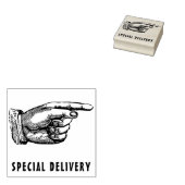 特殊デリバリポインティング指 ラバースタンプ (押印)