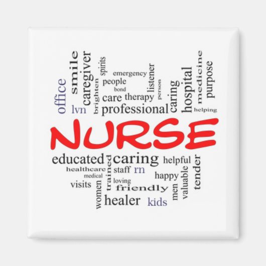 特殊ナース****ナースピン又はバッジ用ギフト マグネット (正面)