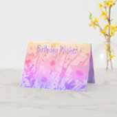 特殊ハッピーバースデーグリーティングカード カード (黄色い花)