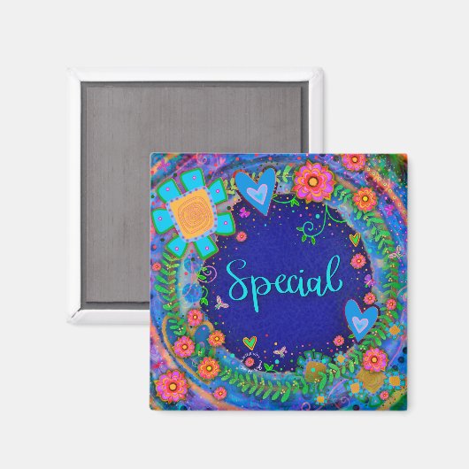 特殊ハートかわいらしおもしろいフローラ検査 マグネット (正面/裏面)