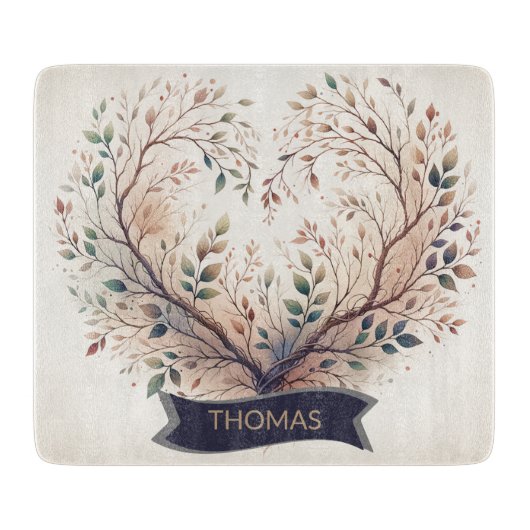 特殊ハートユニークパーソナライズされた切削ボード カッティングボード (正面)