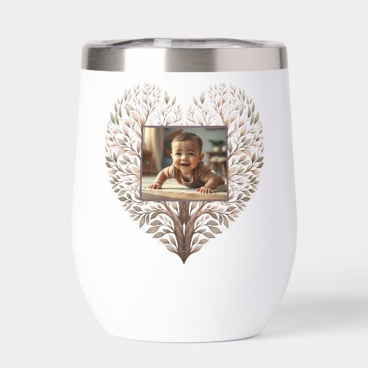 特殊ハート写真を追加ウォーターボトル (背面)