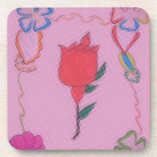 特殊バラデザイン コースター (正面)