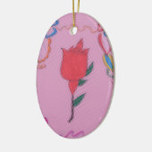 特殊バラデザイン セラミックオーナメント (左)