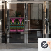 特殊ファンタジーパターン抽象芸術フラクカラフルトル ウィンドウサイン (オフィスドア)