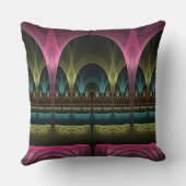 特殊ファンタジーパターン抽象芸術フラクカラフルトル クッション (裏面)
