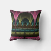 特殊ファンタジーパターン抽象芸術フラクカラフルトル クッション (裏面)