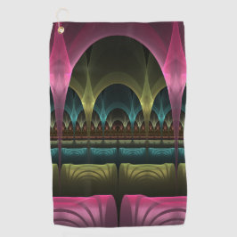 特殊ファンタジーパターン抽象芸術フラクカラフルトル ゴルフタオル