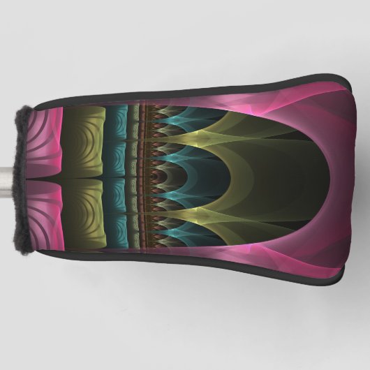 特殊ファンタジーパターン抽象芸術フラクカラフルトル ゴルフヘッドカバー (正面)