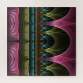 特殊ファンタジーパターン抽象芸術フラクカラフルトル ジグソーパズル (横)