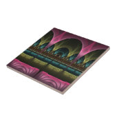 特殊ファンタジーパターン抽象芸術フラクカラフルトル タイル (側面)