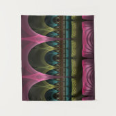 特殊ファンタジーパターン抽象芸術フラクカラフルトル タペストリー (正面)