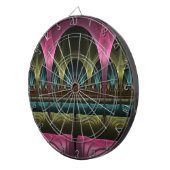 特殊ファンタジーパターン抽象芸術フラクカラフルトル ダーツボード (正面右)