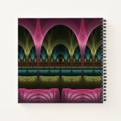 特殊ファンタジーパターン抽象芸術フラクカラフルトル ノートブック (裏面)