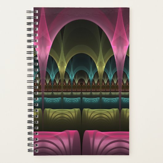 特殊ファンタジーパターン抽象芸術フラクカラフルトル プランナー手帳 (正面)