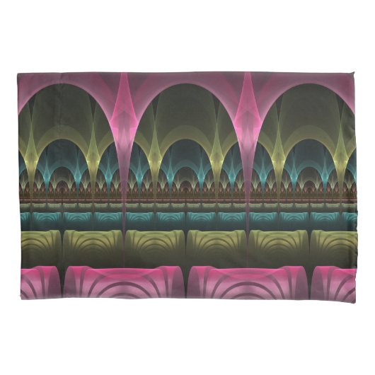 特殊ファンタジーパターン抽象芸術フラクカラフルトル 枕カバー (正面)